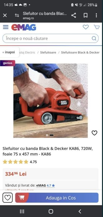 Șlefuitor cu bada Black & Decker