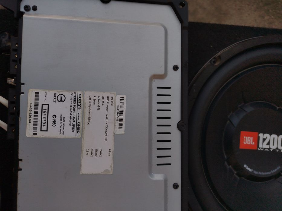 Самбуфер JBL 1200 усилитель Sony 500 w XM-N502