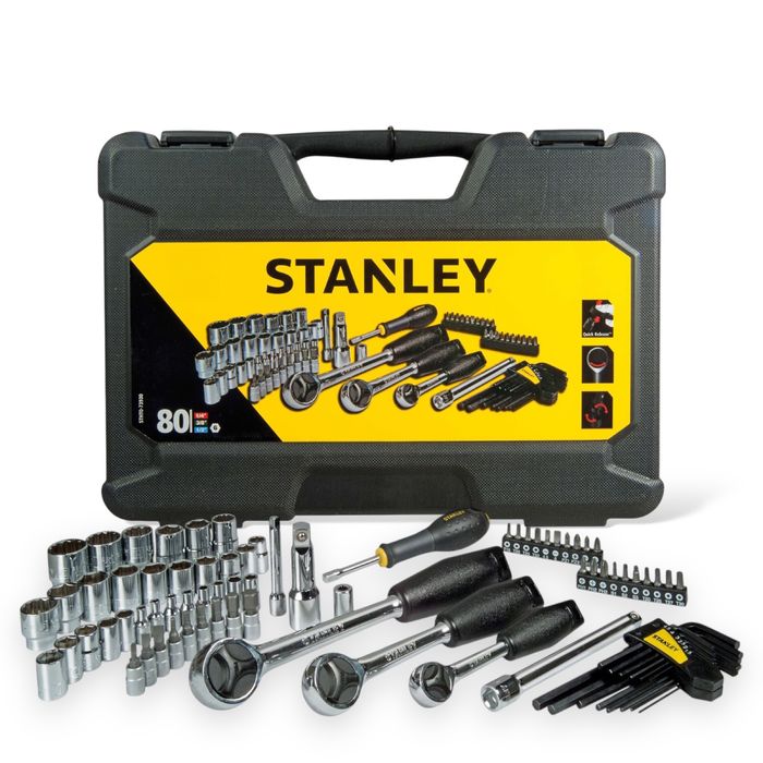 Комплект Гедоре 80 части  STANLEY STHT0-73930 - 1/4″, 3/8″, 1/2″