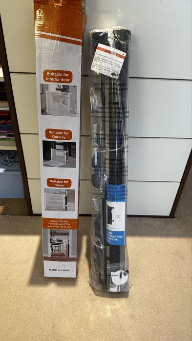Bariera protectie retractabila copii / animale companie NEAGRA / NOUA