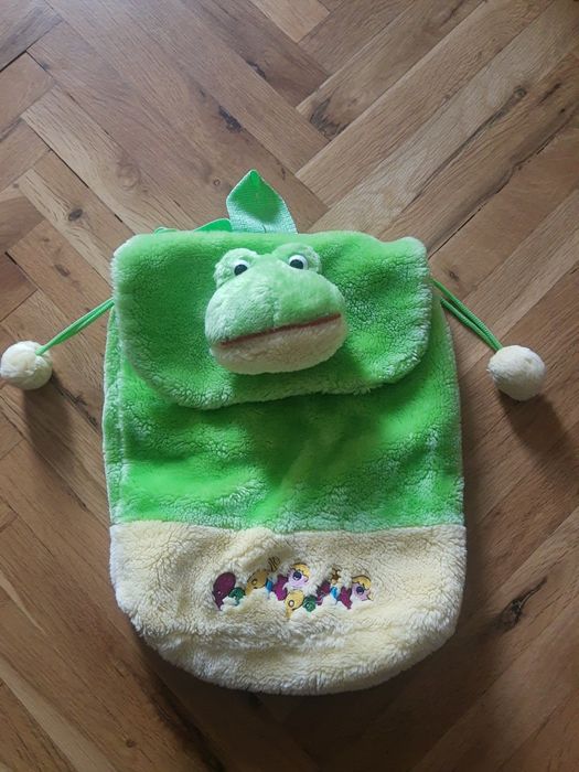 Чанта за количка,  чувалче за количка зимно , зелена раничка жаба