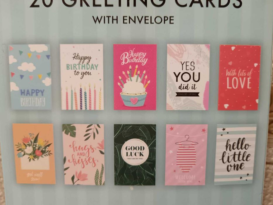 Поздравителни картички за Рожден ден и др.Коледни картички с пликове.