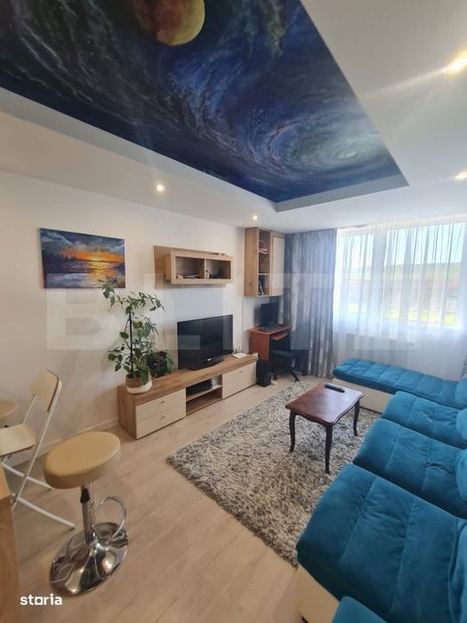 Apartament cu 3 camere, semidecomandat, mobilat si utilat, parcare, zo