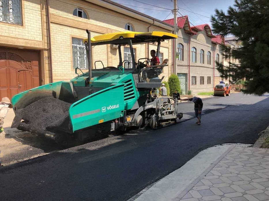 Асфальт, асфальтирование дорог в Ташкенте. Бордюры, разметка
