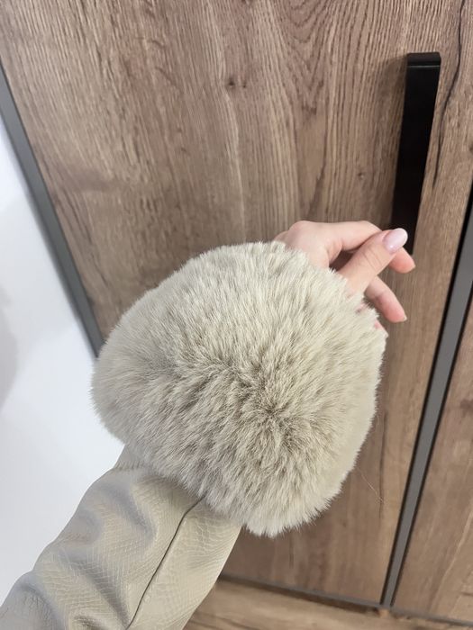 Trench Piele cu blanita detasabila