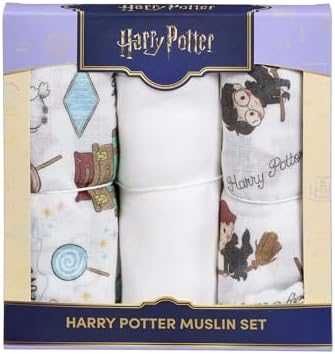 Нови Бебешки муселинови кърпи Harry Potter 100% памук 3 броя, подаръчен комплект