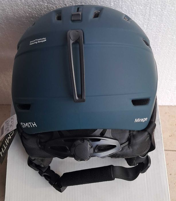 Нова дамска каска-шлем за ски/сноуборд Smith MIRAGE,S,51-55,тъм.зелена