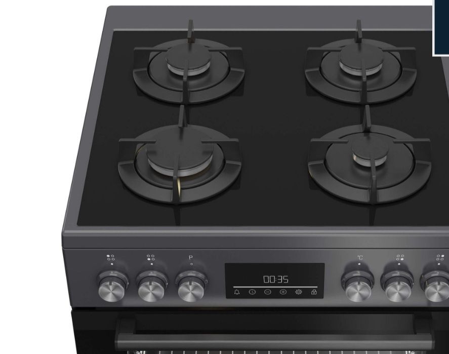 Aragaz nou mixt Beko FBM62330GADSN, Gaz, 4 arzatoare, Aprindere integr