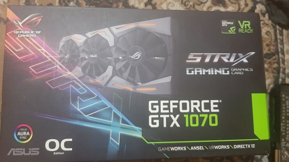 Видеокарта gtx 1070 8gb Asus