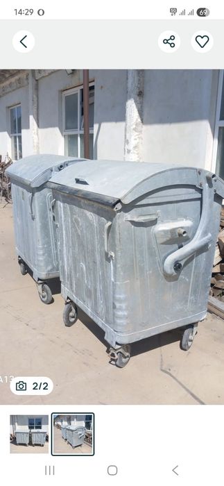 Vand Pubele/tomberoane metal 1,1 mc, 1000 litri
