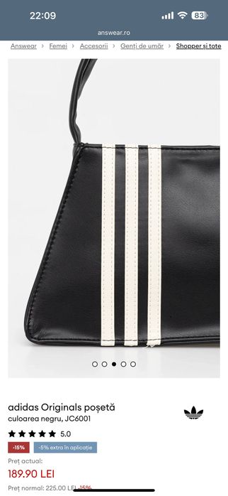 Geantă Adidas originală neagră