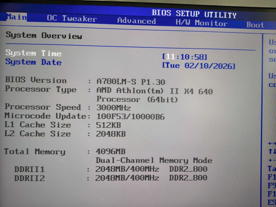 Kit AMD – Placă de bază ASRock A780LM‑S + Athlon II X4 + 4GB DDR2. Shield și cooler incluse. Testat. Impecabil!