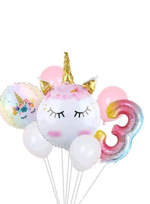 Парти сет балони Еднорог,Бонбони,Поничка,Пеперуда и ягода