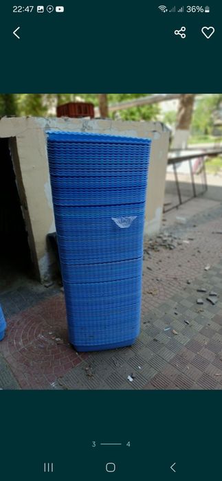 Пласмасса. Идишлар  25/40 размерли. 300 дона бор бир хил ранг