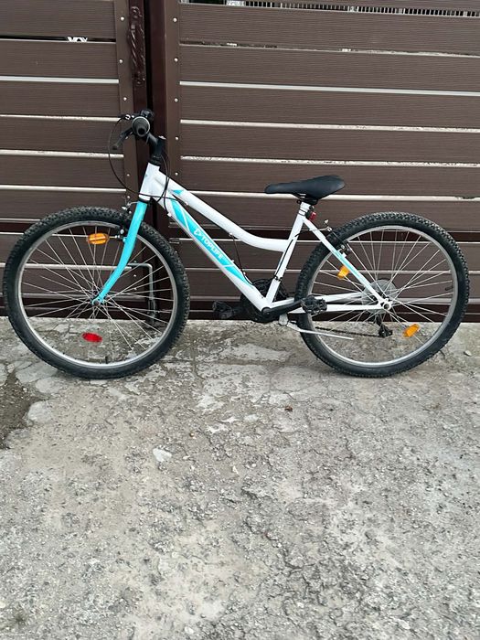 Bicicleta damă MTB Toplife albă cu albastru 26 inch”