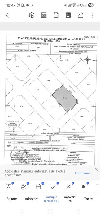 Vand teren Frumusani