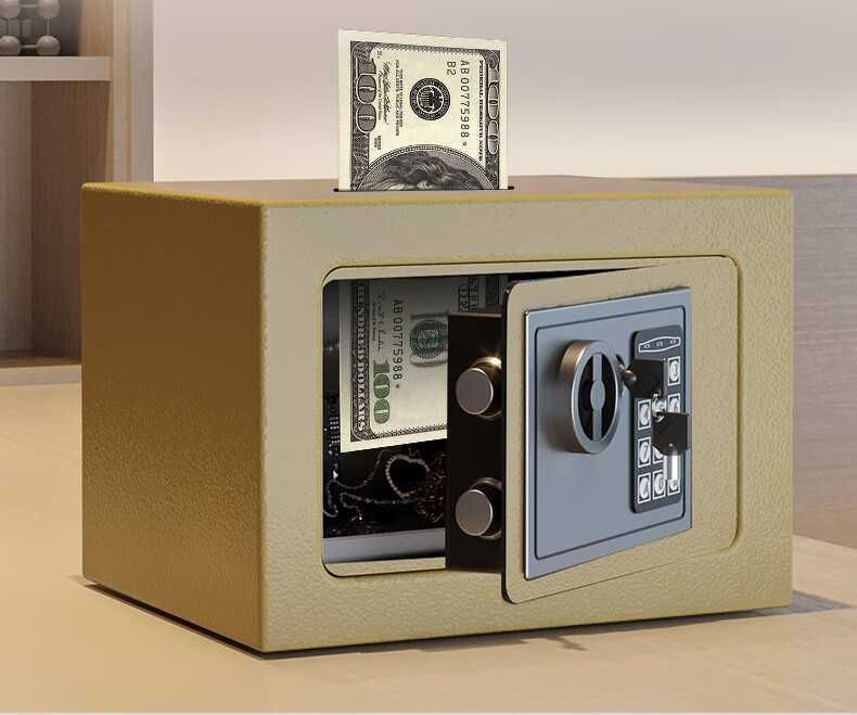 Стальной умный сейф с замком и сигнализацией