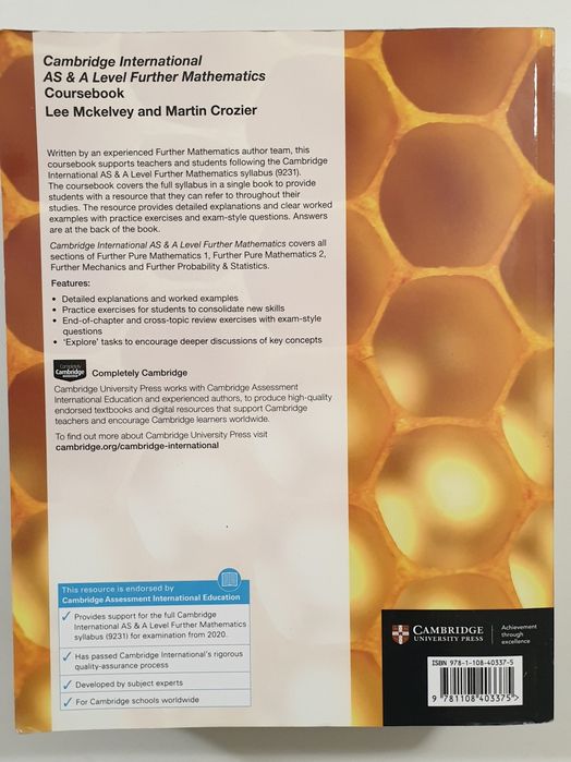 Cambridge International AS A Level Further Mathematics