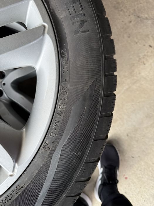 Jante aliaj originale+cauciucuri mixte pentru Mercedes Benz,275/50/20