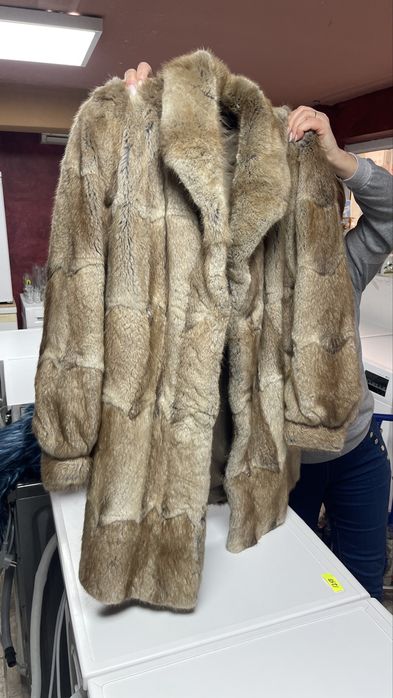 Haină lungă din blană naturală damă - eleganta, foarte calduroasa