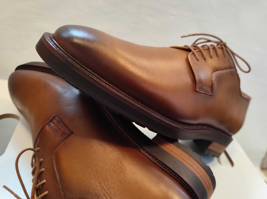 Pantofi derby 43 43.5 de lux Ortiz & Reed NOI piele naturala premium