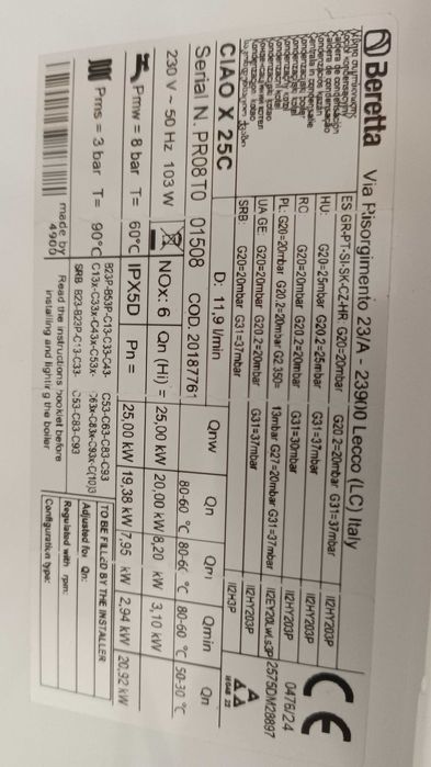 Centrala termica Bereta 25 Kw