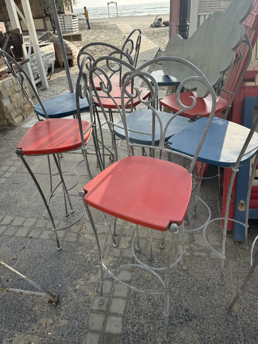 Scaune de bar din fier forjat