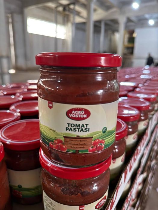 Томат пастаси заводдан. Томатная паста прям с завода