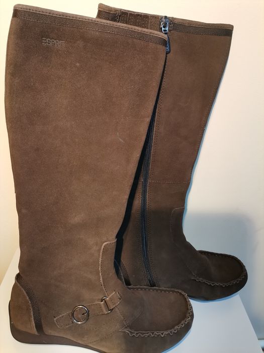 Cizme piele întoarsă Esprit