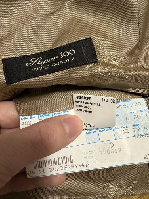 Sacou Burberry lana pura