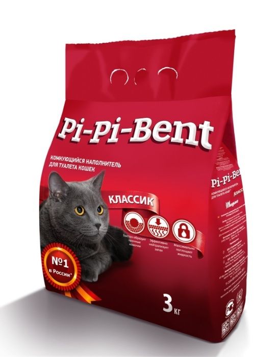 Продам наполнитель pi-pi-bent 3кг(2500)/5кг(3500)