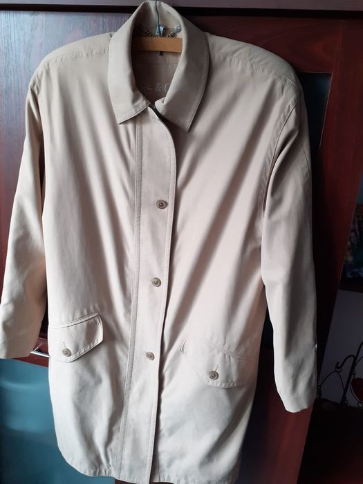 Geaca palton dama bej, noua, lungime 3/4, mărime 44 (toamna)