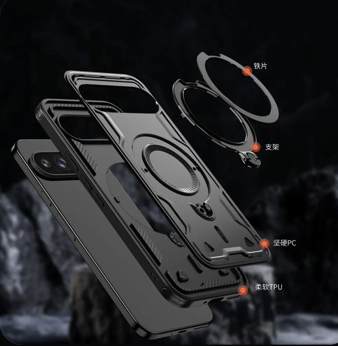 Чехол Magneto Case с кольцом для Google Pixel 10 Pro XL (черный)