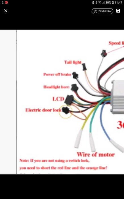 Set controller+display+fire 48-60V/25A NOU,universal
