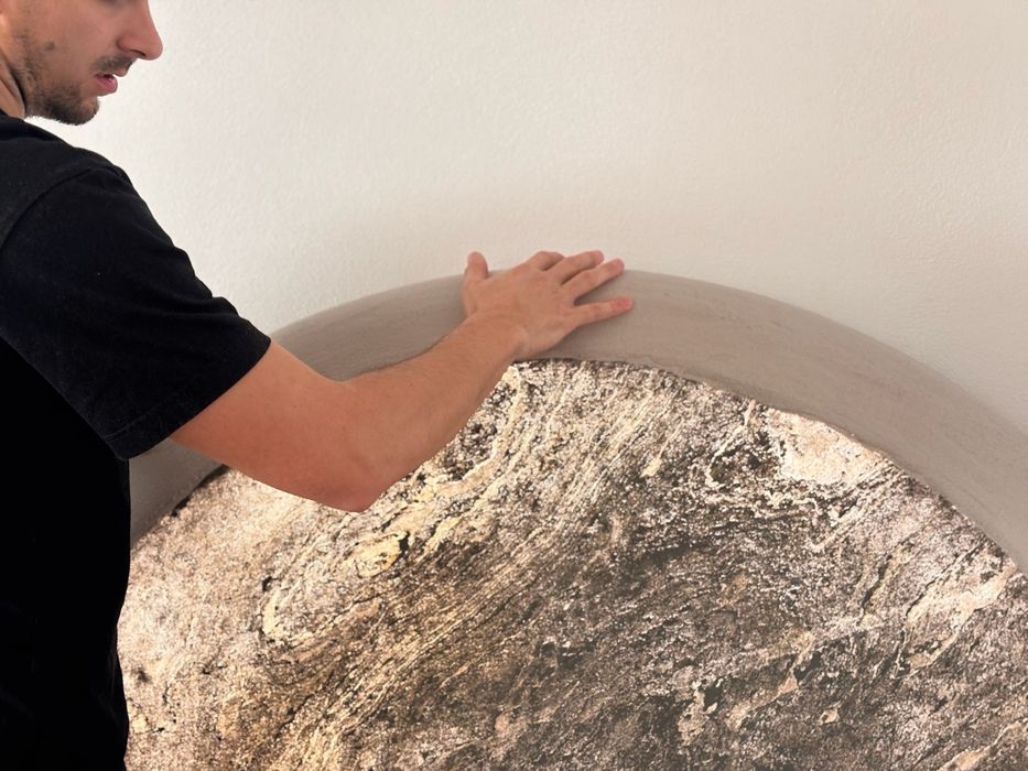 Lampă de perete din piatră naturală