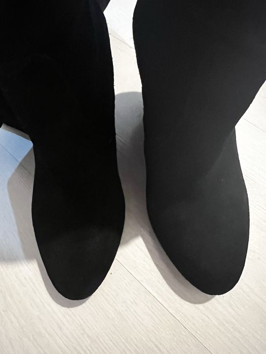 Cizme piele intoarsa dama Zara