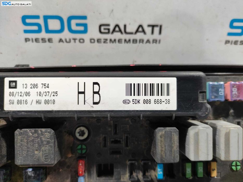 Unitate Calculator Panou Tablou Relee Sigurante Opel Astra H 2004 - 2010 Cod 13206754 13206754HB [L5046]