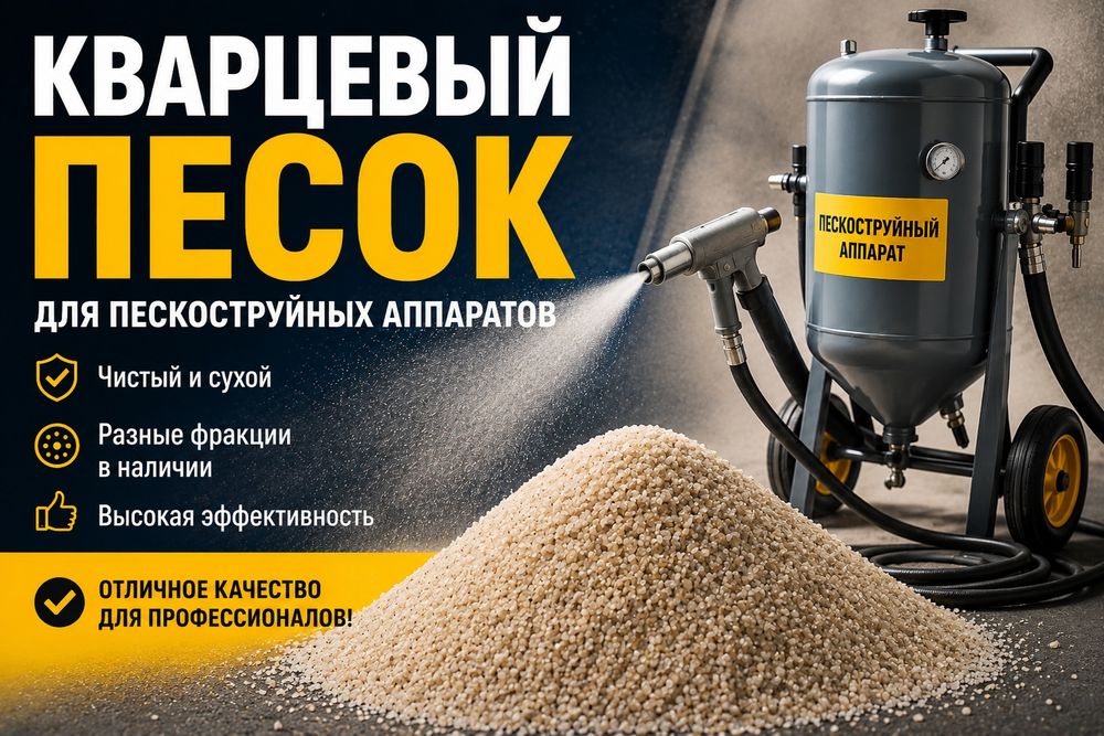 Кварцевый песок 01-05, 04-09, 07-1,2, 1,0-3,0, 2,0-5,0 мм
