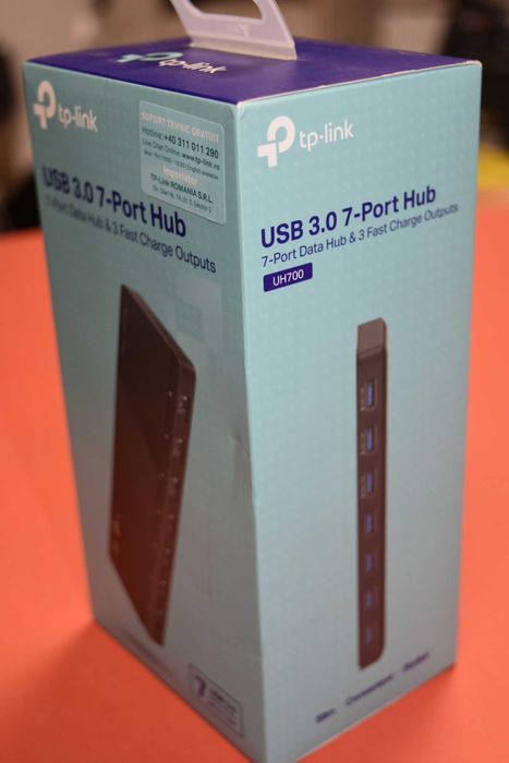 USB Хъб TP-Link UH700, 7 порта   USB 3.0, черен