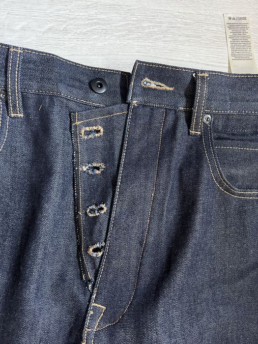 Blugi rick owens raw denim geth cut jeans baggy