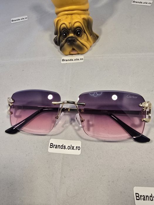 Set Ochelari de soare Cartier Rimless Violet, 17594, made in Italy