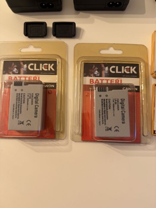Baterii și încărcătoare Canon LP-E8 originale și compatibile