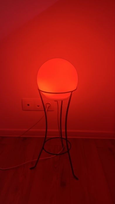 Veizoa lampa sticla led multicolor cu suport