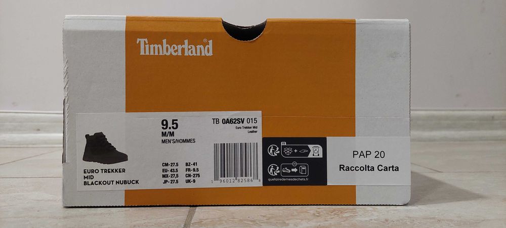 Timberland Euro Trekker Mid Nubuck - зимни обувки чисто нови