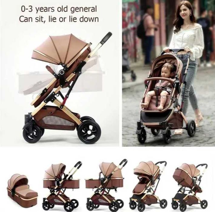 Carucior 2 in 1 Carut copii pliabil cu suspensii landou0-36 luni