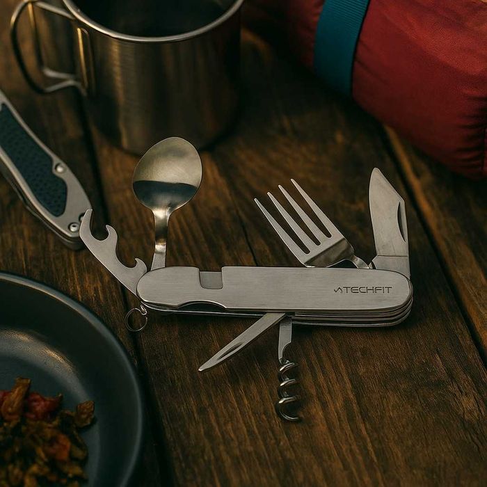 Мултифункционално ножче 6 в 1  всичко, от което се нуждаеш на открито!