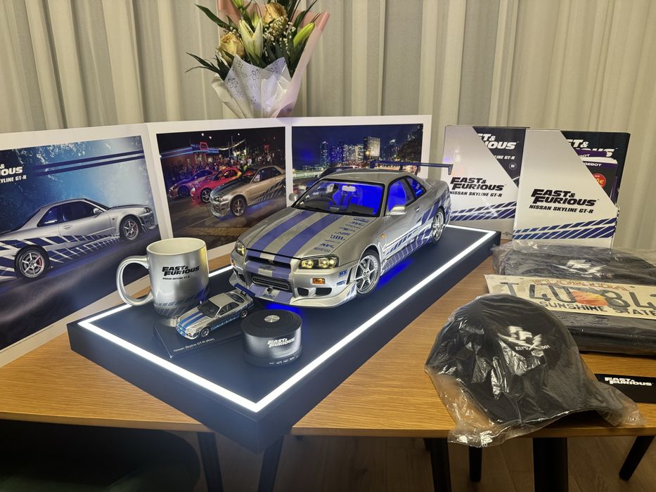 DeAgostini Nissan Skyline R34 GT-R 1:8 Fast and Furious Fanhom macheta
