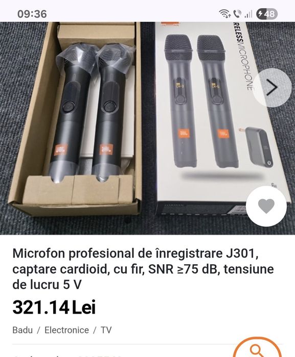 Vand microfoane JBL sunt noi