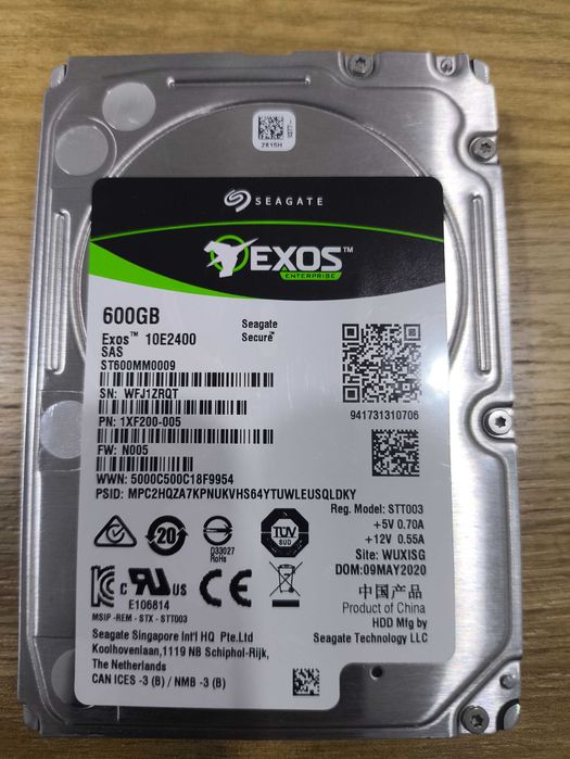 Жесткий диск Seagate Exos 600GB SAS (Новый)