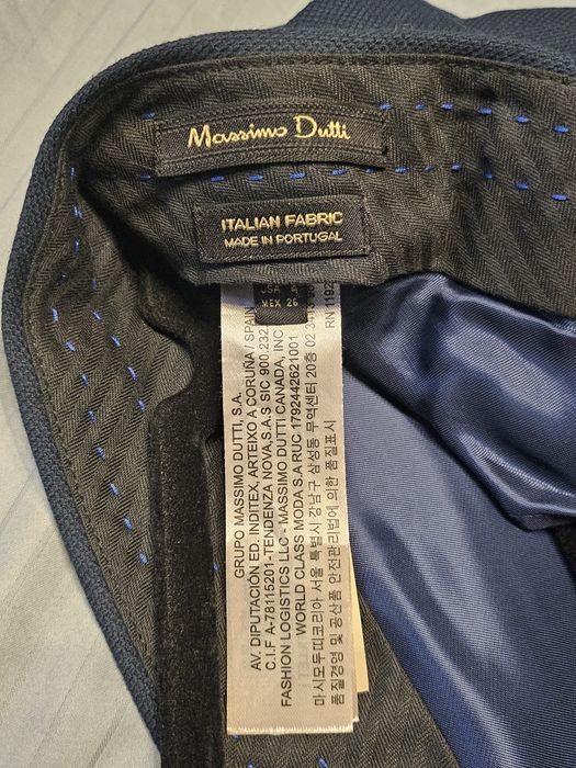 Pantaloni Massimo Dutti, lana, bleumarin,noi, 36